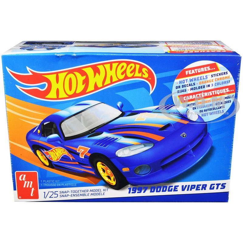 Snap Model Kit 1997 Dodge Viper GTS "Hot Wheels" 1/25 Scale Mode | 1349 | AMT