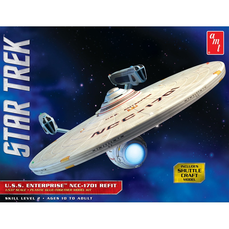 Star Trek USS Enterprise NCC-1701 Refit 1:537 Scale Model Kit | AMT1080 | AMT