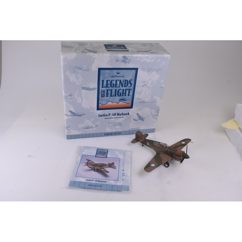 Second Chance Legends In Flight Curtiss P-40 Warhawk 1:48 Airplane Replica Numbered Edition | QHA1000 | Hallmark