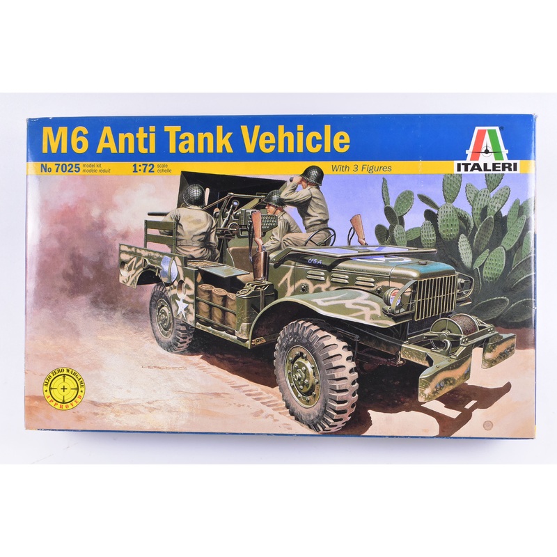 Second Chance M6 Anti Tank Vehicle W/3Figures | 7025 | Italeri Model. Co