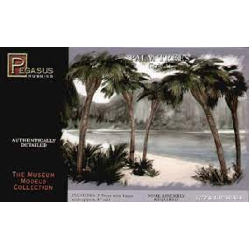Second Chance Palm Tree 5 Trees w/bases 5" tall  1/72 Scale | 6503 | Pegasus Model Kits