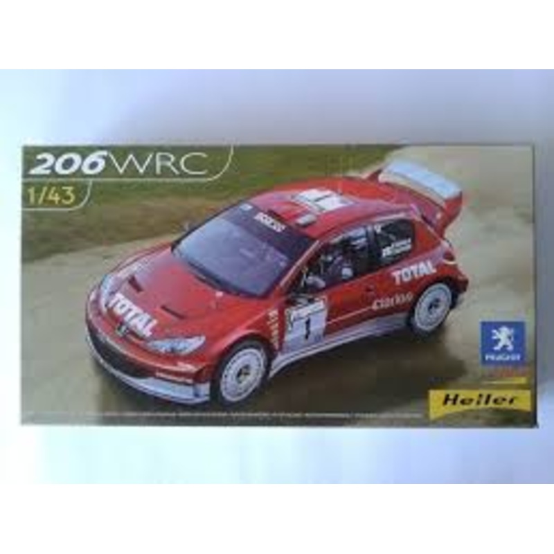 Second Chance Peugeot 206WRC  1:43 Figure Set | 80113 | Heller Model Co.