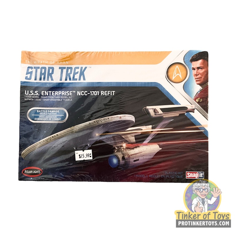 Second Chance Star Trek - U.S.S Enterprise NCC-1701 Refit Snap it 1:1000 Scale Model | POL974 | Polar Light