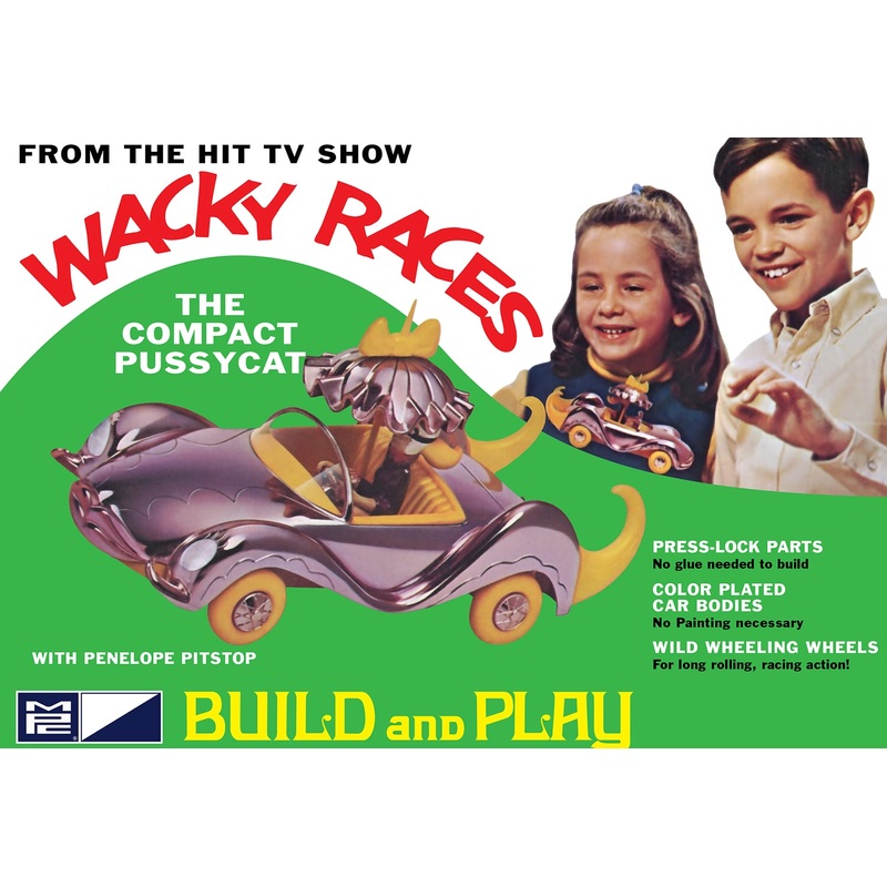 Second Chance Wacky Races  Compact Pussycat (Snap) 1:32 Scale Model Kit | MPC934 | Round2
