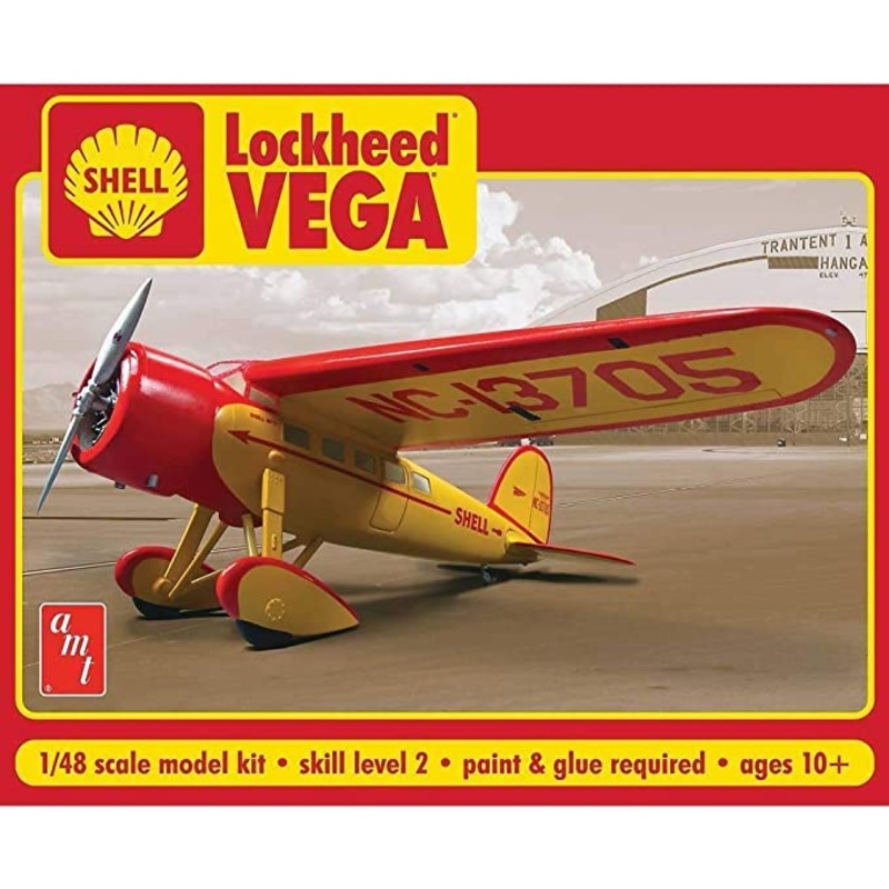 Shell Oil Lockheed Vega 1:48 Scale Model Kit | 950 | AMT