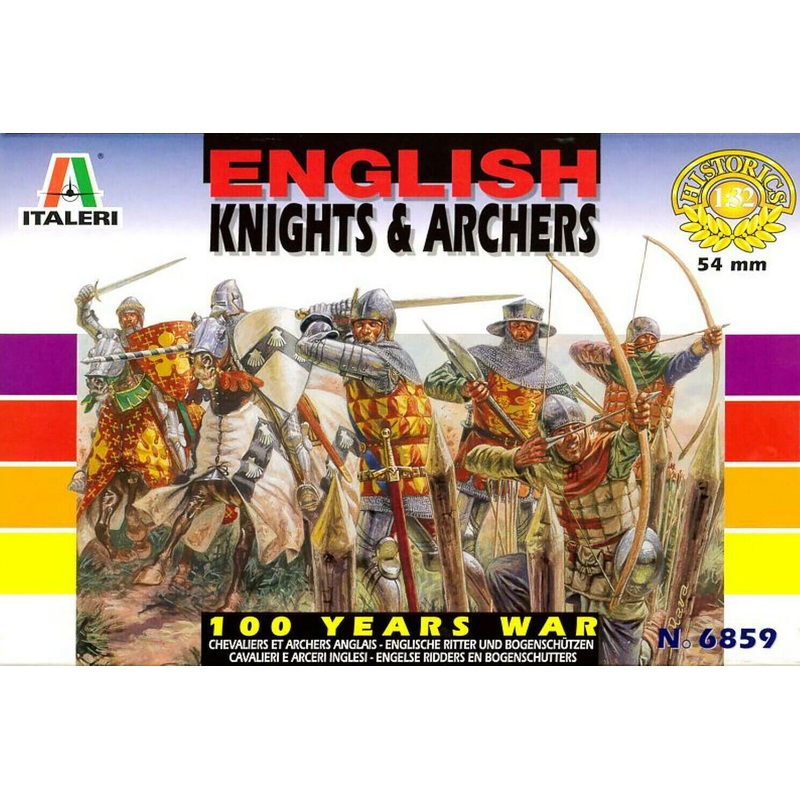 Second Chance 12 figures English Knights & Archers 1/32 Figure Set | 6859 | Italeri Model Co.
