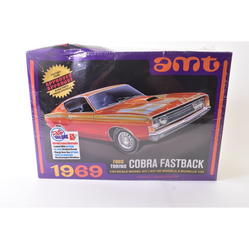 Second Chance 1969 Ford Torino Cobra Fastback  1:25 Scale Model Kit | AMT1317 | AMT