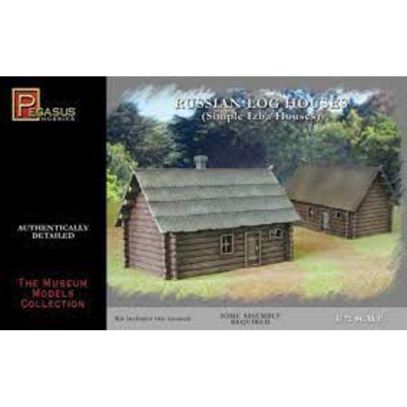 Second Chance 2 Russian Log Houses  1/72 Scale | 7703 | Pegasus Model Kits