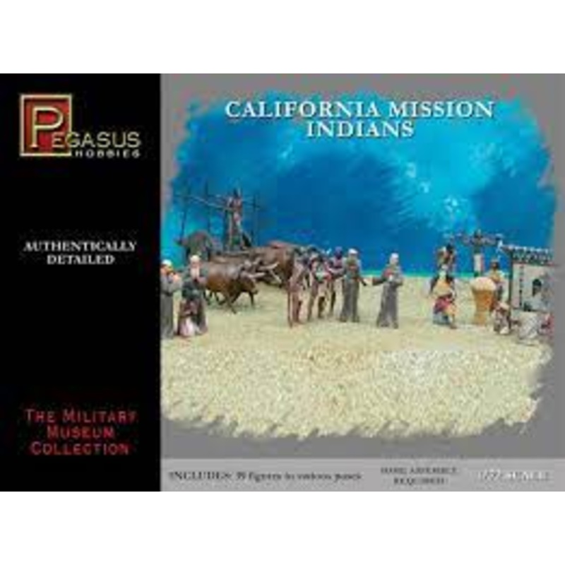 Second Chance 39 Figures California Mission Indians  1/72 Scale | 7051 | Pegasus Model Kits
