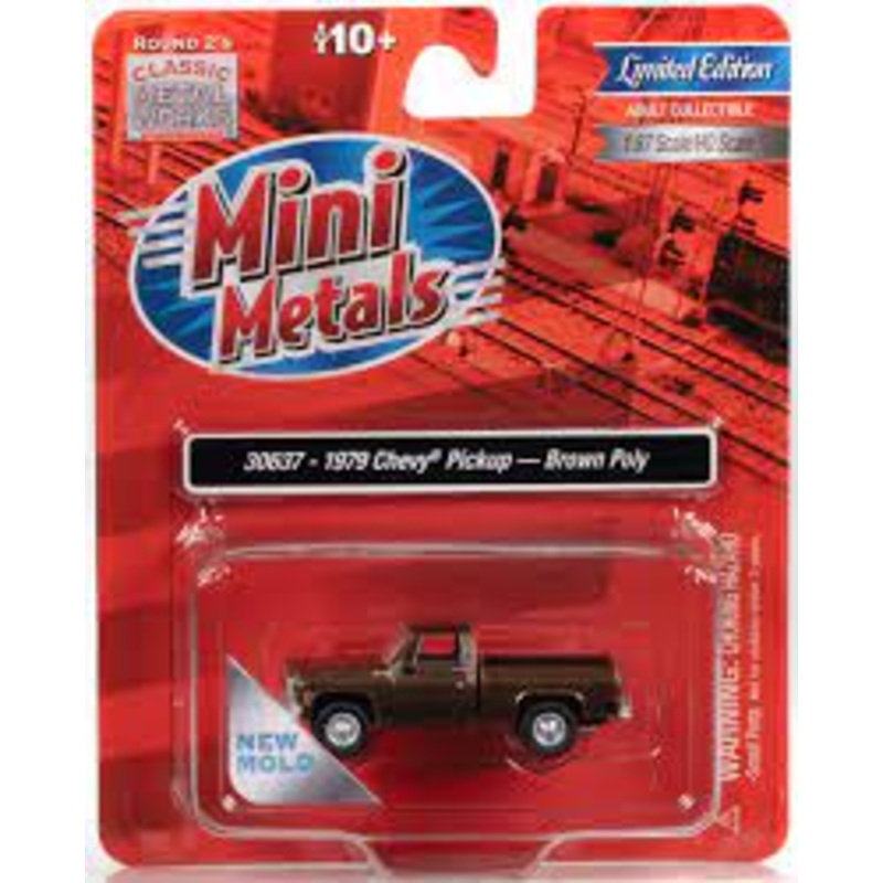 Second Chance CLASSIC METAL WORKS 1979 CHEVY PICKUP FLEETSIDE (BROWN POLY) 1:87 | 30637 |HO SCALE