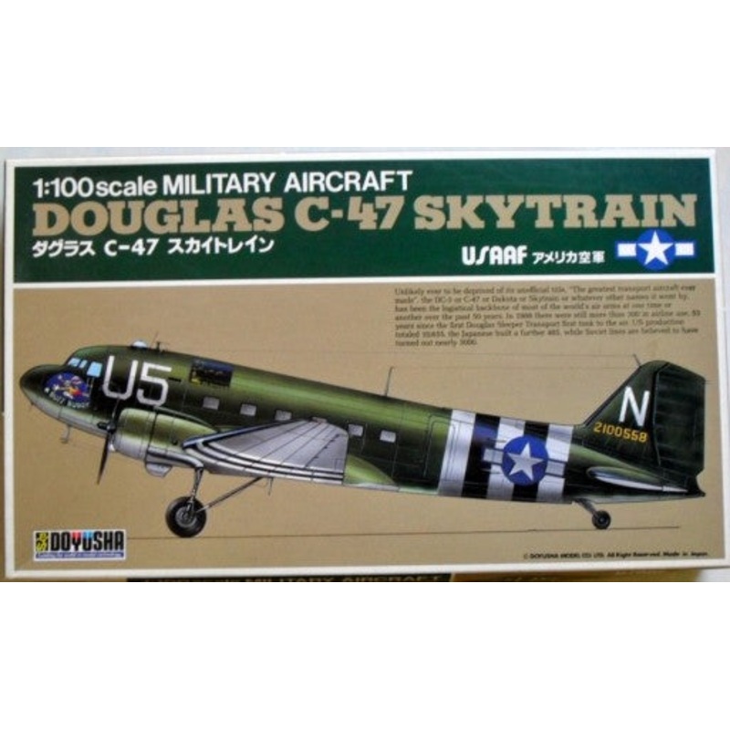 Second Chance Douglas C-47 Skytrain Military AirCraft 1:100 Scale | 100-C4-1 | Doyusha