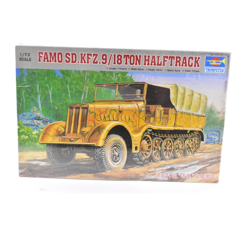 Second Chance Famo SD.KFZ.9 18 Ton Halftrack 1/72 Scale | 07203| Trumpeter Model. Co