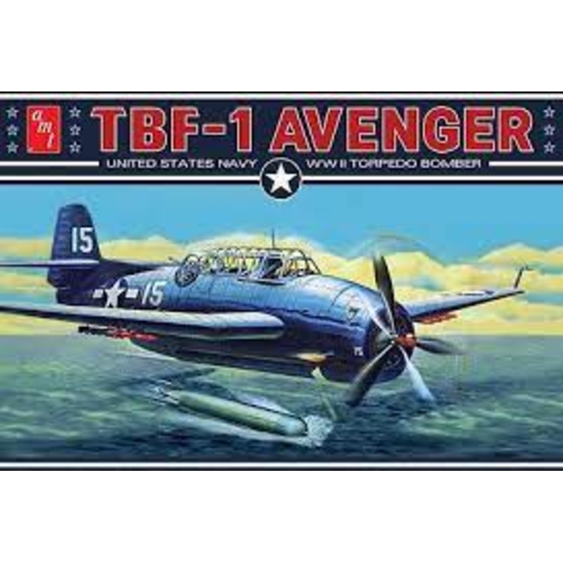 Second Chance  Grumman TBF-1 Avenger Torpedo Bomber United States Navy - WWII  1:25 Scale Model Kit | AMT1377 | Round2
