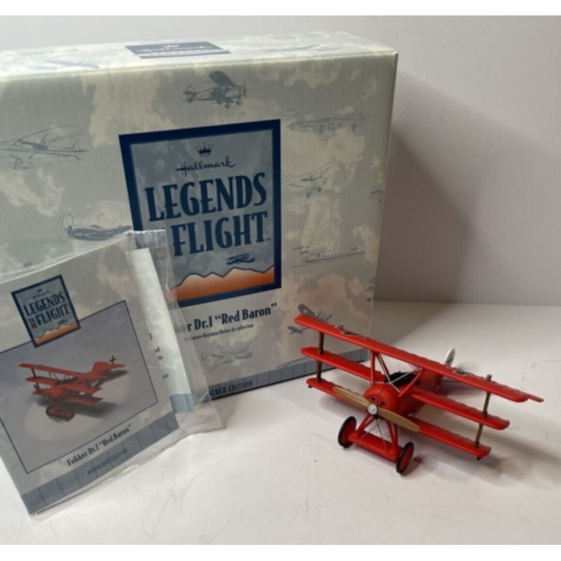 Second Chance Hallmark Legends in Flight Red Baron Fokker Dr1 Numbered Edition | QHA1005 | Hallmark