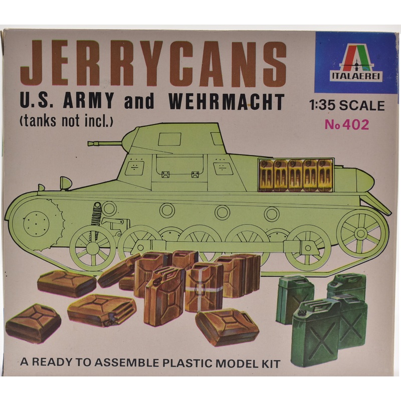 Second Chance Jerry Cans U.S. Army and Wehrmacht( Tank not included)  1:35 Scale  | 402 | Italaerei Models