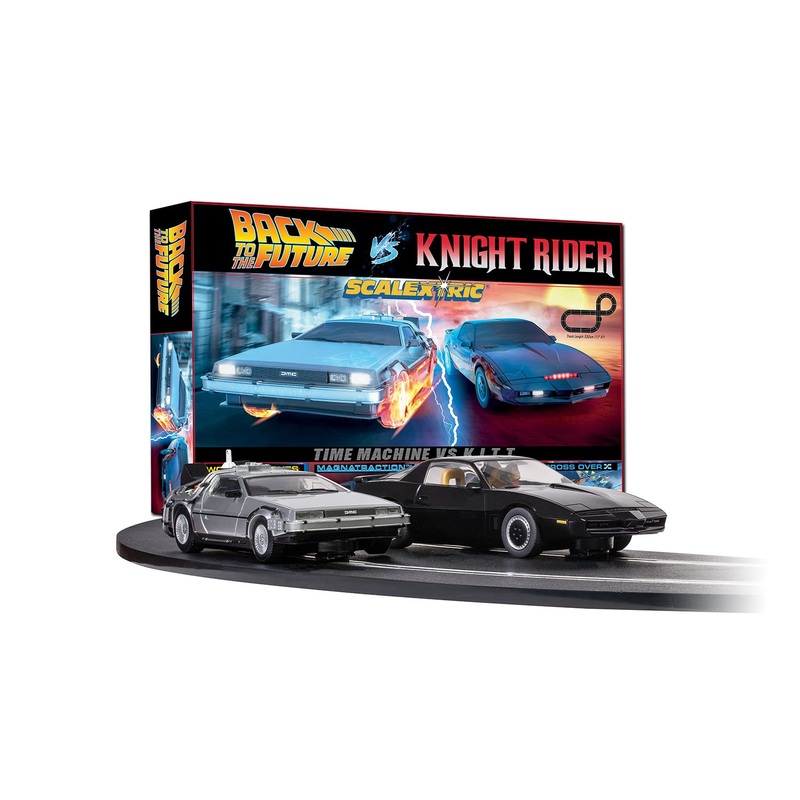Scalextric 1980s TV - Back to the Future vs Knight Rider Race Set | C1431T | Scalextric