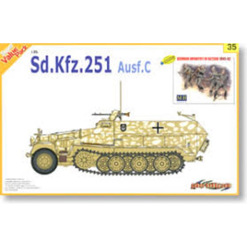 Sd.Kfz. 251 Ausf.C Armored Personnel Carrier  1:35 Scale  | 9135 | Dragon Models
