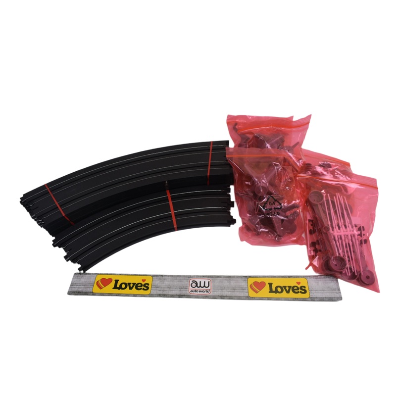 Radius Banked Curve Track Pack Set Auto World Traxessories | TRX00201 | Auto World