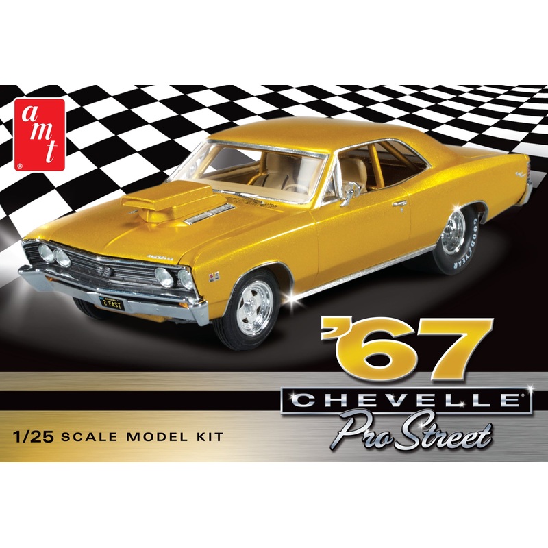 1967 Chevy Chevelle Pro Street 1:25 Scale Model Kit | AMT876 |  AMT