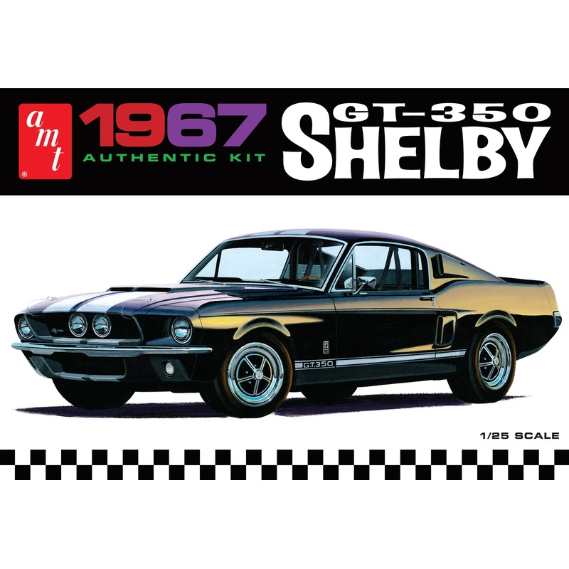 1967 Shelby Gt350 - White 1:25 Scale Model Kit | AMT800 | AMT
