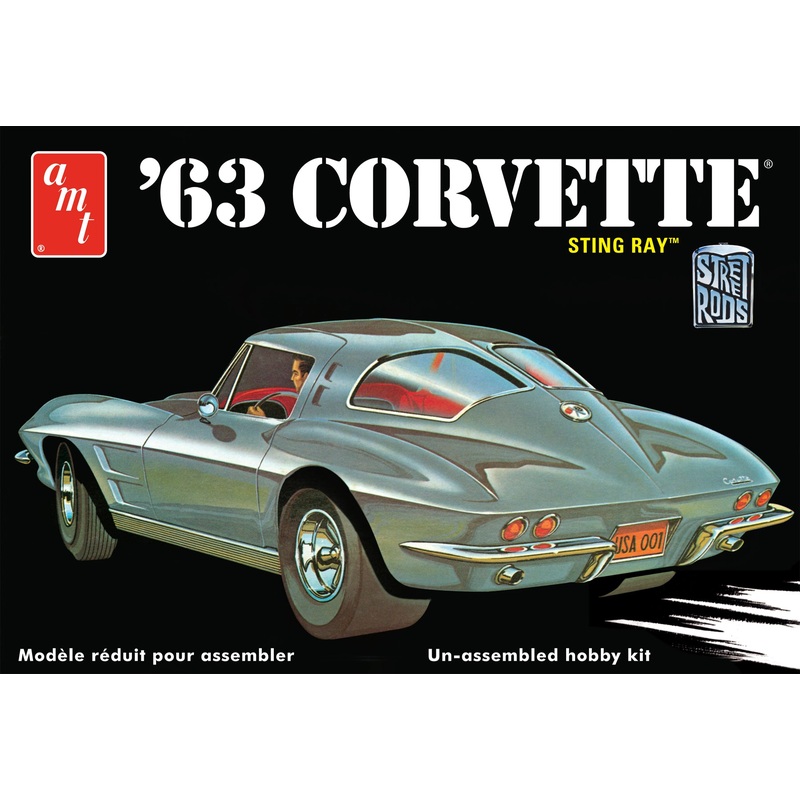 1963 Chevy Corvette Sting Ray 1:25 Scale Model Kit | AMT861 |  AMT
