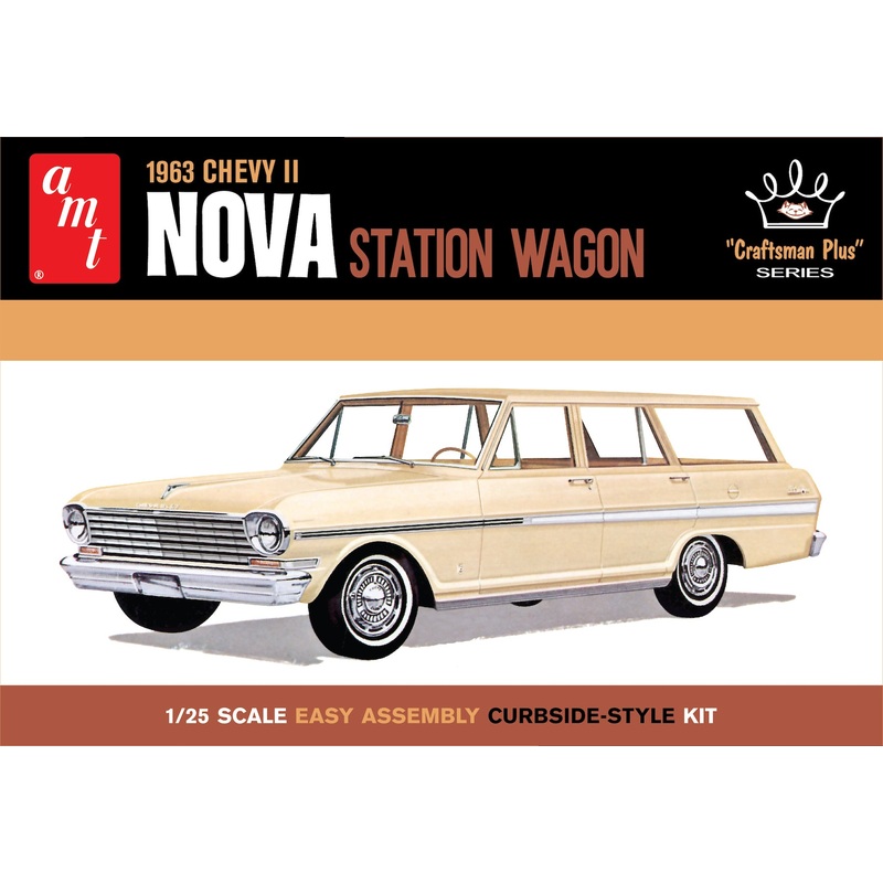 1963 Chevy II Nova Station Wagon "Craftsman Plus Series" 1:25 Scale Model Kit | AMT1202 | AMT