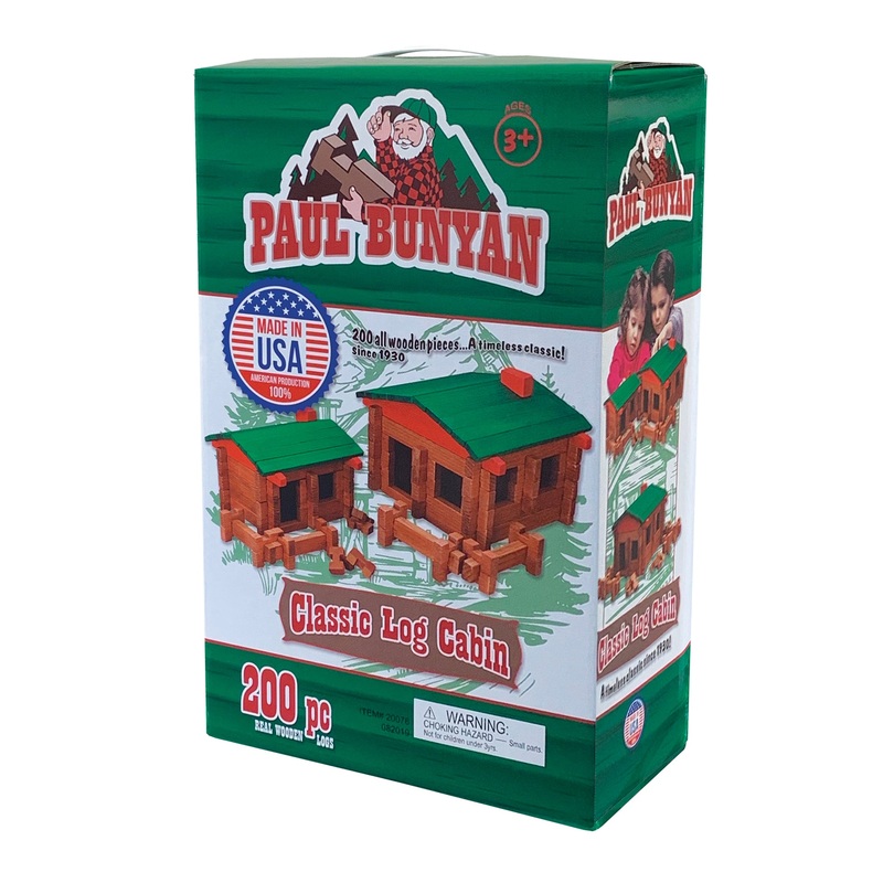 Paul Bunyan Classic Log Cabin Box Set 200 pc. | RTCB  | Roy Toy
