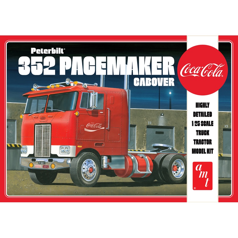 Peterbilt 352 Pacemaker Cabover (Coca Cola) 1:25 Scale Model Kit | AMT1090 |  AMT