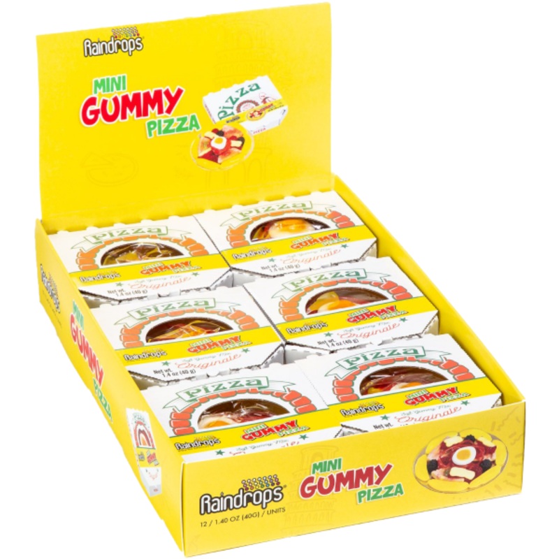 Pizza Mini Gummy Pizza Raindrops |12200 | Nassau Candy
