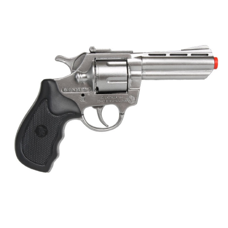 Police 357 Magnum 8-Shot Toy Cap Gun - Chrome Finish | 33/0 | Gonher