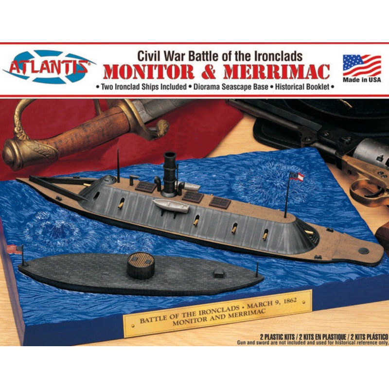 Monitor and Merrimac/Virginia Plastic Model kit Set  | ALM77257 | Atlantis Model Co.