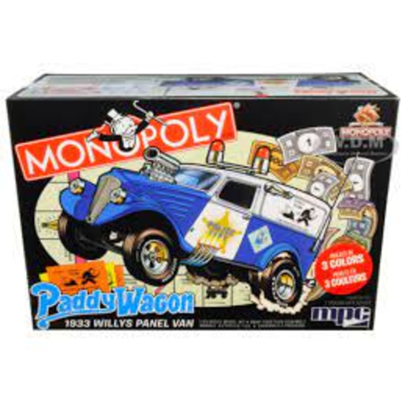 Monopoly Paddy Wagon 1933 Willys Panel Van1/25 Scale   | MPC924 | MPC Model Kit