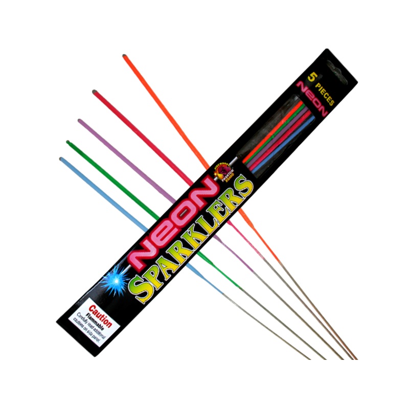 Neon Sparklers 5 Pack Bag | S-017 | Phantom Fireworks