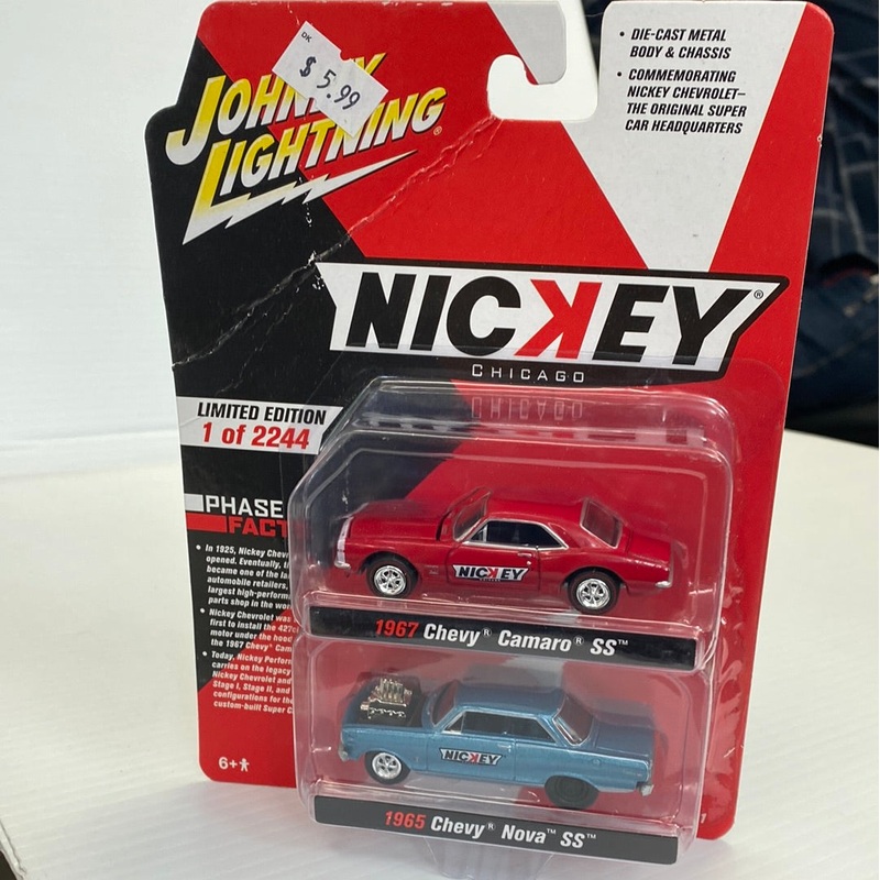 NIckey 1967 Chevy Camaro SS & 1965 Chevy Nova SS  | JLPK009-1 | Johnny Lightning