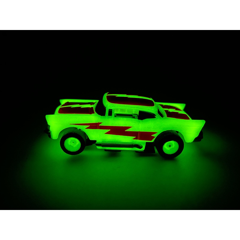 Nite Glow 1957 Chevy Bel Air Red Stripes | B1511 | Tyco
