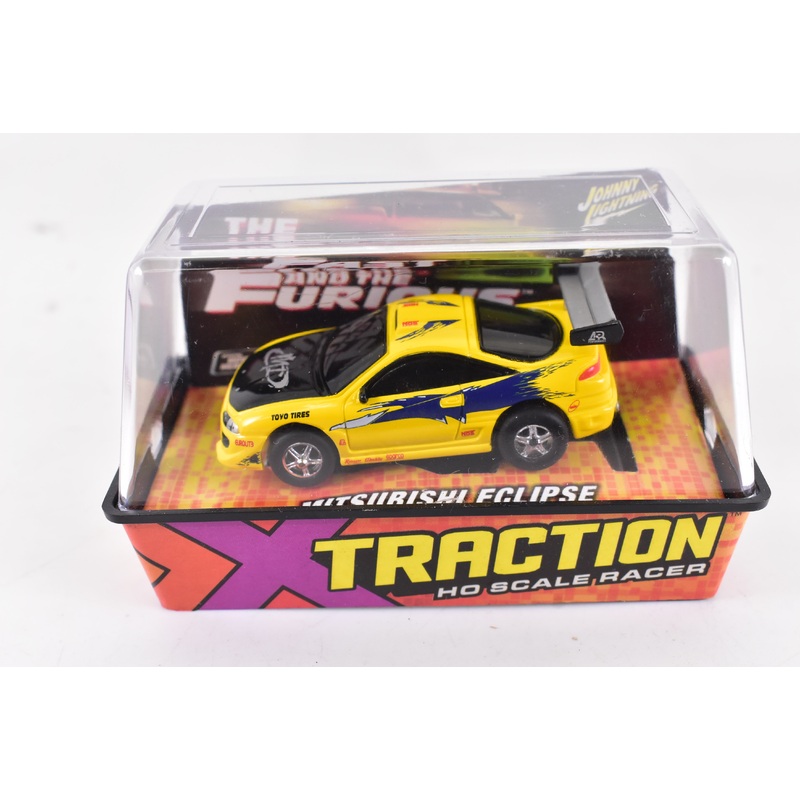 Mitsubishi Eclipse Yellow Xtraction Chassis Ho Scale Racer | Auto World
