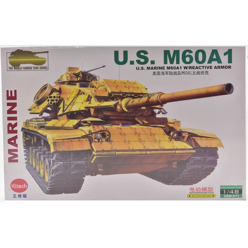 Marine U.S. M60A 1 W/Reactive Armor  1:48 Scale  | 08M-511 | Kitech Model Co.