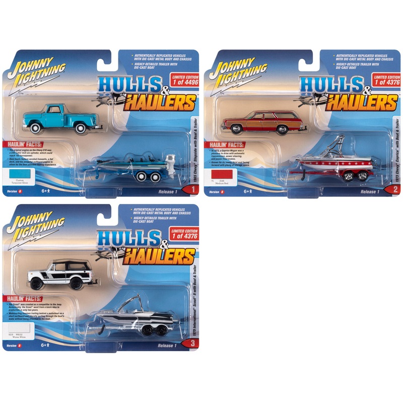 Johnny Lightning Gone Fishing/Truck and Trailer/Hulls & Haulers (B) | JLBT015 | Johnny Lightning
