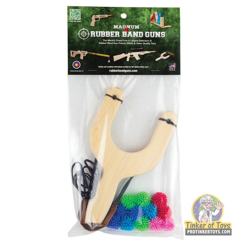 Jumbo Sling Shot with 12 Hedgeballs | GL2JSS-P | Magnum Rubber Band Guns