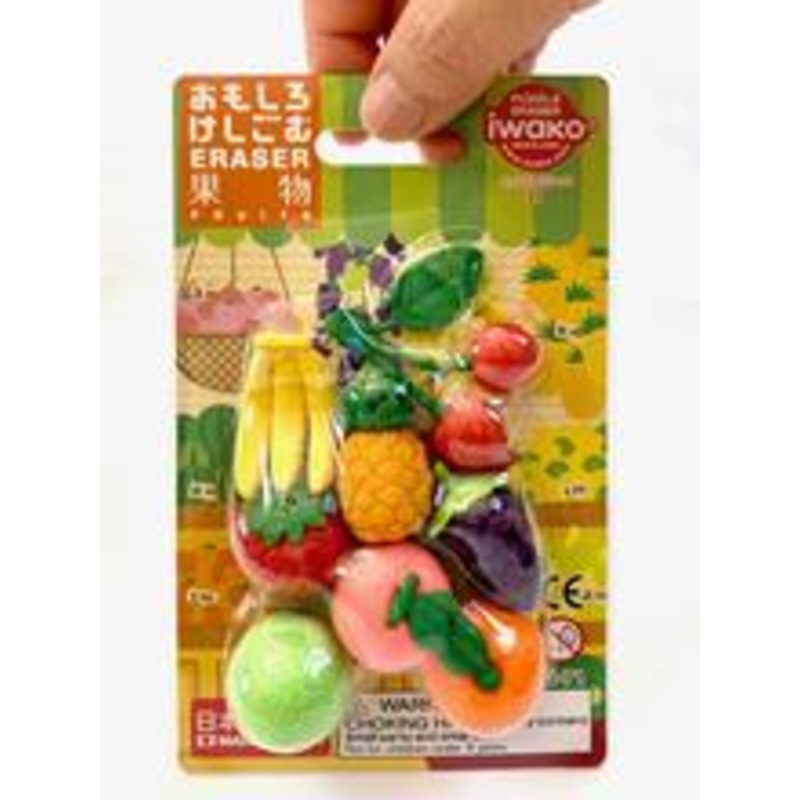 IWAKO FRUITS ERASER CARD-SINGLE | 38371 | BC Mini