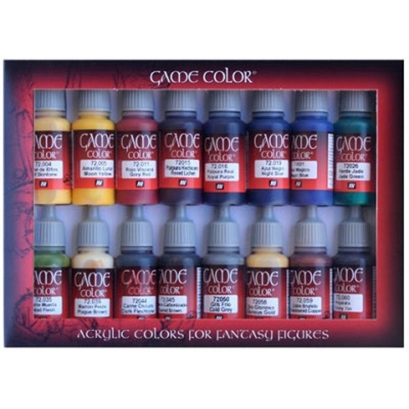 Game Color Advanced Acrylic 16 Colors for Fantasy Figures  | 72298 | Vallejo Paints