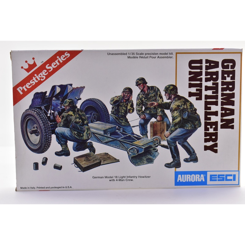 German Artillery Unit 4-Man Crew 1:35 Scale  | 6306 | Aurora/ESCI Models