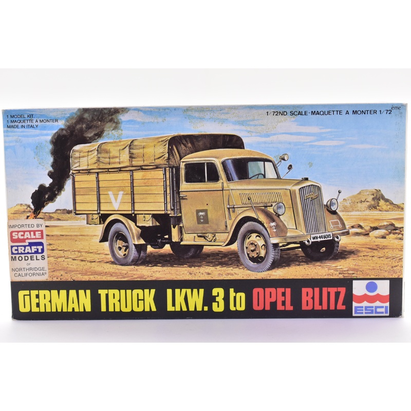 German Truck LKW.3 to Opel Blitz 1/72 Scale | 8007 | ESCI Model Company