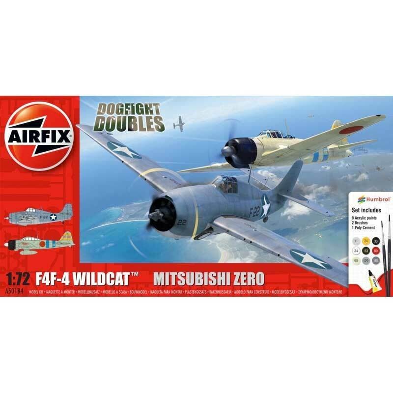 Grumman F-4F4 Wildcat & Mitsubishi Zero Dogfight Double | A50184 |  Airfix Model