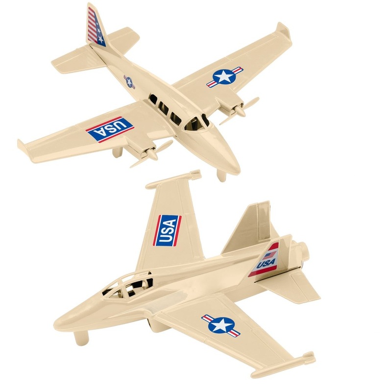 Fighter Jet and Twin-Engine Prop Plane  Tan | 06352 | Tim Mee