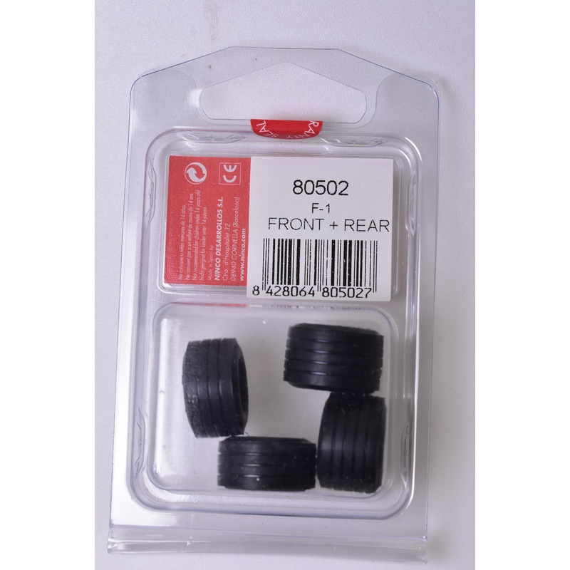 F-1 Front + Rear Tires ( 4 ) 1/32 Slot Cars | 80502 | NINCO Slot Cars