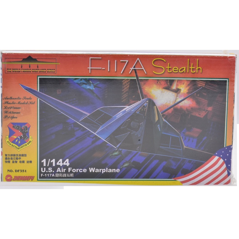 F-117A Stealth U.S. Air Force Warplane 1:144 Scale | DK351 | Zhengdefu