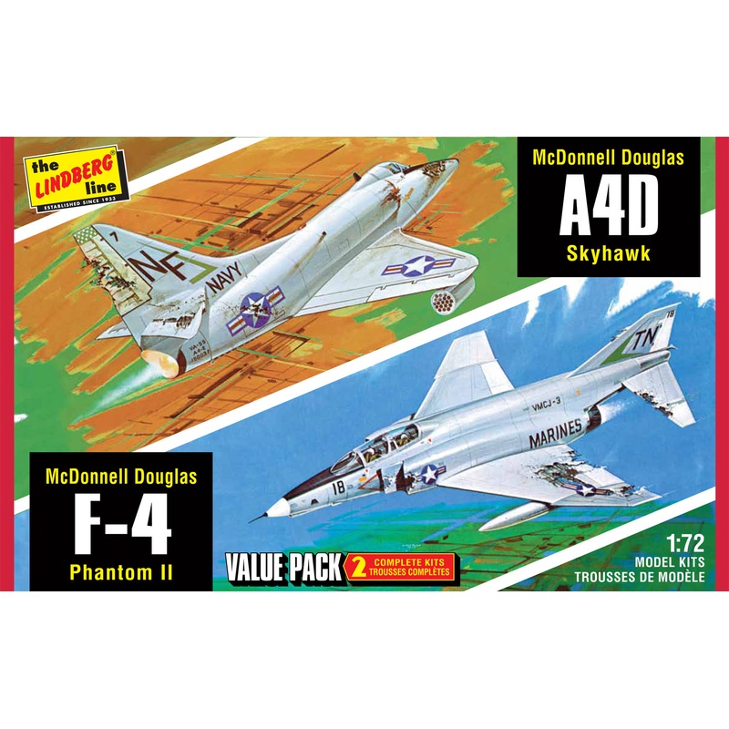 F-4G Phantom & A4D Skyhawk | HL433/12 | Lindberg Model Company