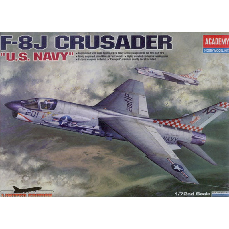 F-8J Crusader " U.S. Navy" 1:72 Scale | 12412 | Academy Model Co.