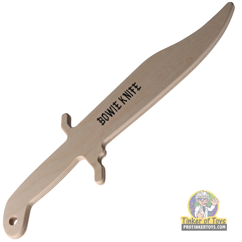 17.25" Wooden Hunter Bowie Knife | 023BWKNF | Magnum Rubber Band Guns